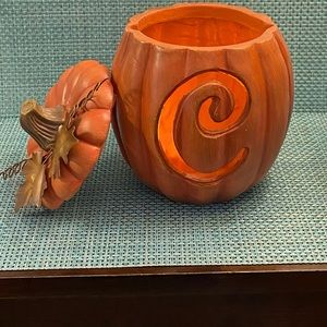 Kirkland Pre-Lit Momogram C Fall Pumpkin